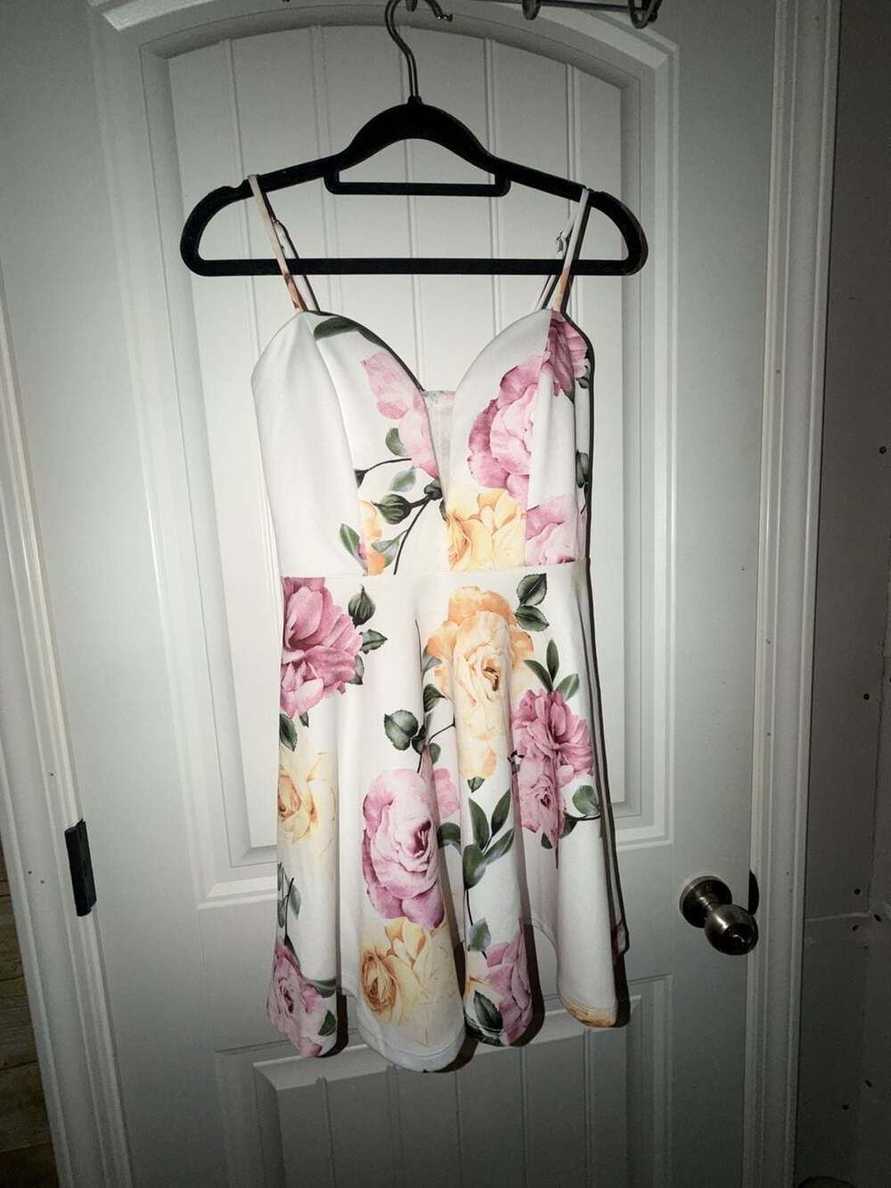 Windsor Floral Print Sweetheart Neckline Fit and Flare Mini Dress